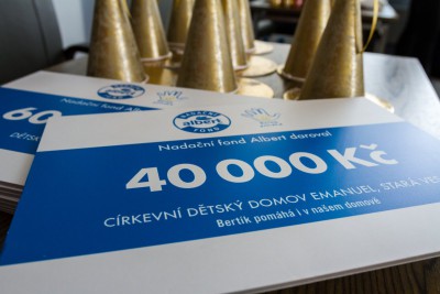 400 tisíc korun na dobročinné projekty. Od Nadačního fondu Albert