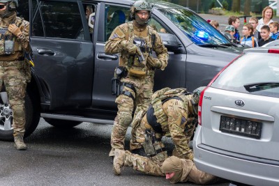Dětský den se složkami IZS nabídl policejní koně i zásah celníků