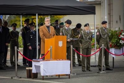 Olomoucká vojenská policie slavnostně nastoupila na Den svého útvaru