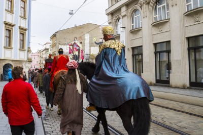 Tři králové popřáli v Olomouci šťastný nový rok