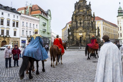 Tři králové popřáli v Olomouci šťastný nový rok