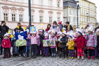 Tři králové popřáli v Olomouci šťastný nový rok