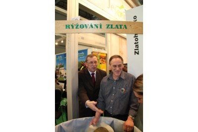 Návštěvníci měli možnost si vyzkoušet rýžování zlata