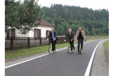 Zleva: starosta Zábřeha František John, místostarosta Zábřeha Karel Crhonek a hejtman Martin Tesařík