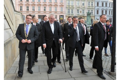 setkání prezidenta republiky s představiteli města Olomouce