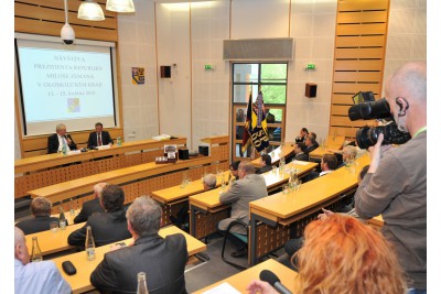 První den návštěvy prezidenta Miloše Zemana v Olomouckém kraji