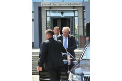 První den návštěvy prezidenta Miloše Zemana v Olomouckém kraji