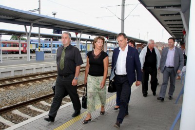 Hejtman Rozbořil si prohlédl rekonstrukci olomoucké železniční stanice 