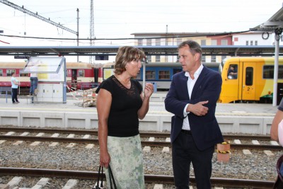 Hejtman Rozbořil si prohlédl rekonstrukci olomoucké železniční stanice 