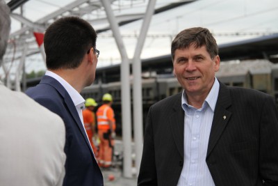 Hejtman Rozbořil si prohlédl rekonstrukci olomoucké železniční stanice