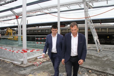Hejtman Rozbořil si prohlédl rekonstrukci olomoucké železniční stanice