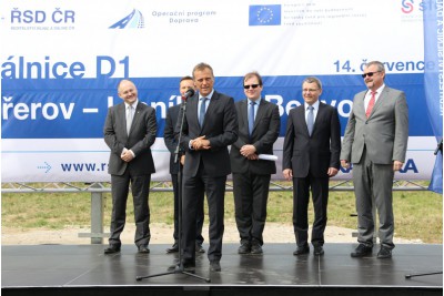 Hejtman Rozbořil dnes zahájil stavbu D1 Přerov - Lipník nad Bečvou