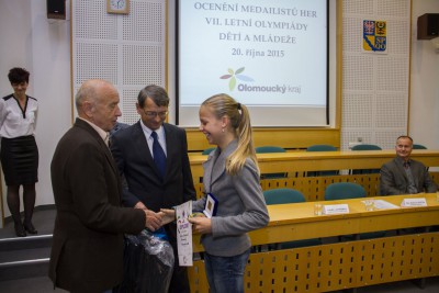 Medailisté z olympiády dětí a mládeže převzali ocenění od Olomouckého kraje
