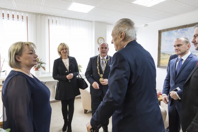 Prezident Miloš Zeman zahájil návštěvu Olomouckého kraje