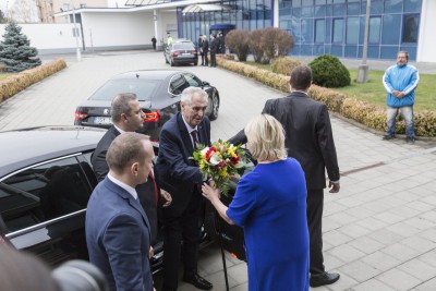 Prezident Miloš Zeman zahájil návštěvu Olomouckého kraje