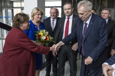 Prezident Miloš Zeman zahájil návštěvu Olomouckého kraje