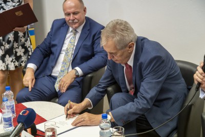 Prezident Miloš Zeman na návštěvě v Olomouckém kraji