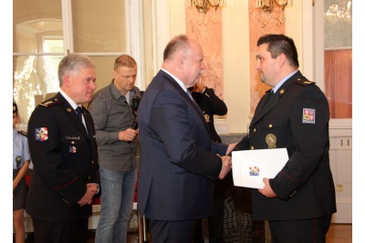 Slavnostní shromáždění policistů z olomouckého ředitelství