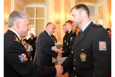 Slavnostní shromáždění policistů z olomouckého ředitelství