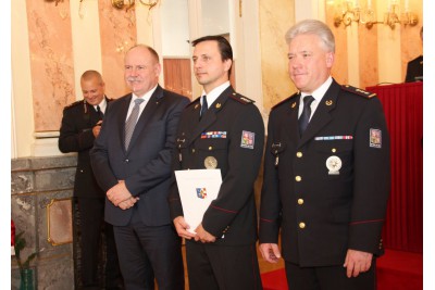 Slavnostní shromáždění policistů z olomouckého ředitelství