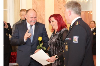 Slavnostní shromáždění policistů z olomouckého ředitelství