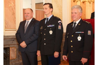 Slavnostní shromáždění policistů z olomouckého ředitelství
