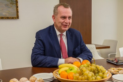Hejtman Ladislav Okleštěk se setkal s rektorem Univerzity Karlovy