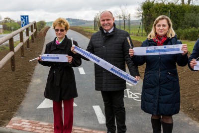 Slavnostní otevření Stezky pro cyklisty a chodce se společným provozem Hustopeče nad Bečvou – Milotice nad Bečvou