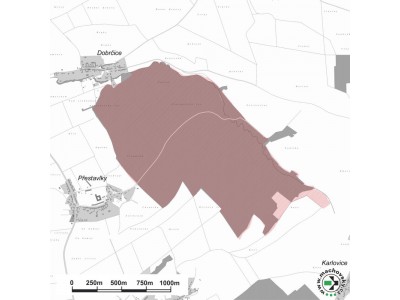 Mapa evropsky významné lokality Přestavlcký les