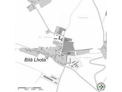 Mapa evropsky významné lokality Bílá Lhota