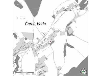 Mapa evropsky významné lokality Černá Voda - kostel