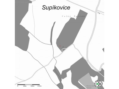 Mapa evropsky významné lokality Na Špičáku