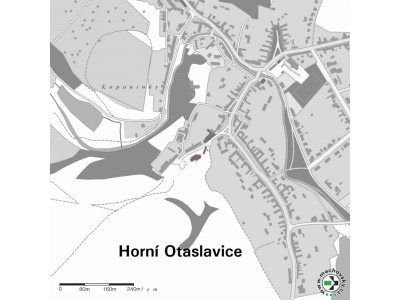 Mapa evropsky významné lokality Otaslavice - kostel