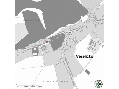 Mapa evropsky významné lokality Veselíčko