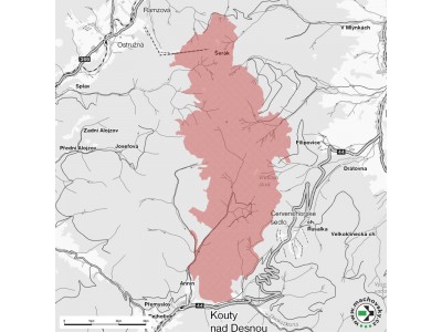 Mapa evropsky významné lokality Keprník