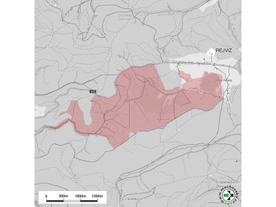 Mapa evropsky významné lokality Rejvíz