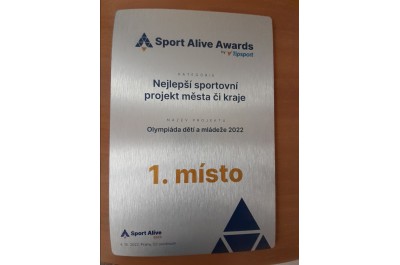 Kraj získal cenu za Olympiádu dětí a mládeže