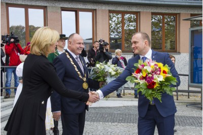 Prezident Miloš Zeman zahájil návštěvu Olomouckého kraje