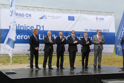 Hejtman Rozbořil dnes zahájil stavbu D1 Přerov - Lipník nad Bečvou
