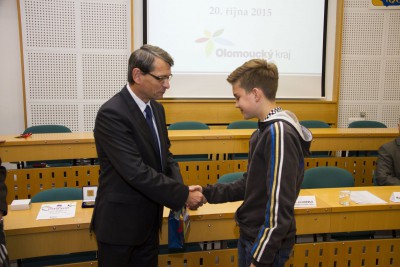 Medailisté z olympiády dětí a mládeže převzali ocenění od Olomouckého kraje