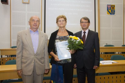 Trenéři a sportovní funkcionáři získali ocenění hejtmana Olomouckého kraje