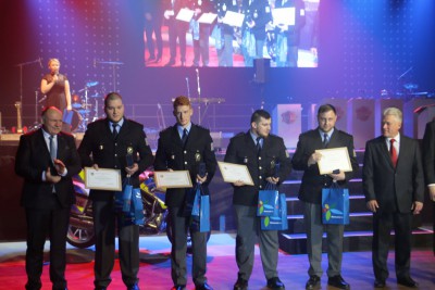 Ocenění převzali (zleva): Rostislav Petržela, Ondřej Procházka, Petr Tesárek a Tomáš Tříska