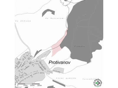 Mapa evropsky významné lokality Protivanov