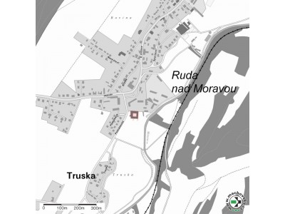 Mapa evropsky významné lokality Ruda nad Moravou