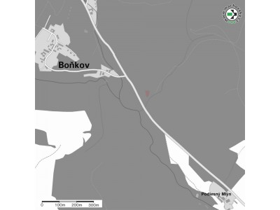 Mapa evropsky významné lokality Soudkova štola