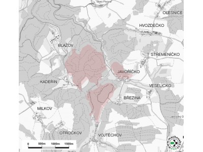 Mapa evropsky významné lokality Špraněk